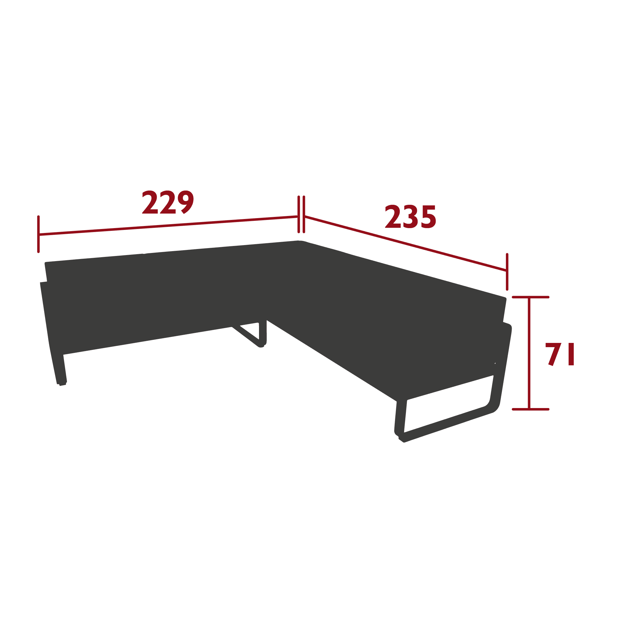 Modulares Sofa BELLEVIE - 2A _ Fermob _SKU 85834779