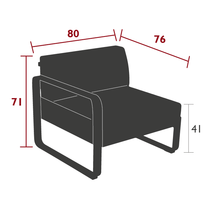 1-Sitzer Eckelement BELLEVIE - Links | Fermob | Homestorys