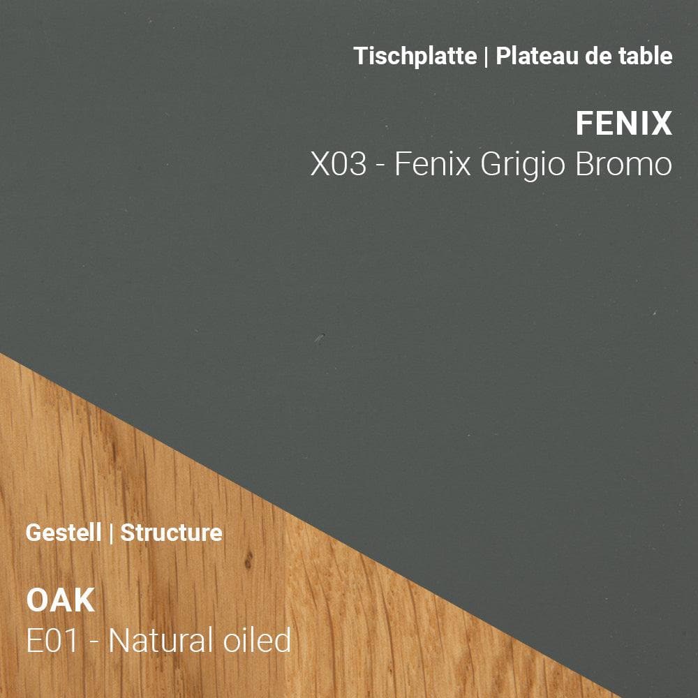 Esstisch TRAVA T2000 - Fenix & Eiche _ Mobitec _SKU T2000-E01-X03-120