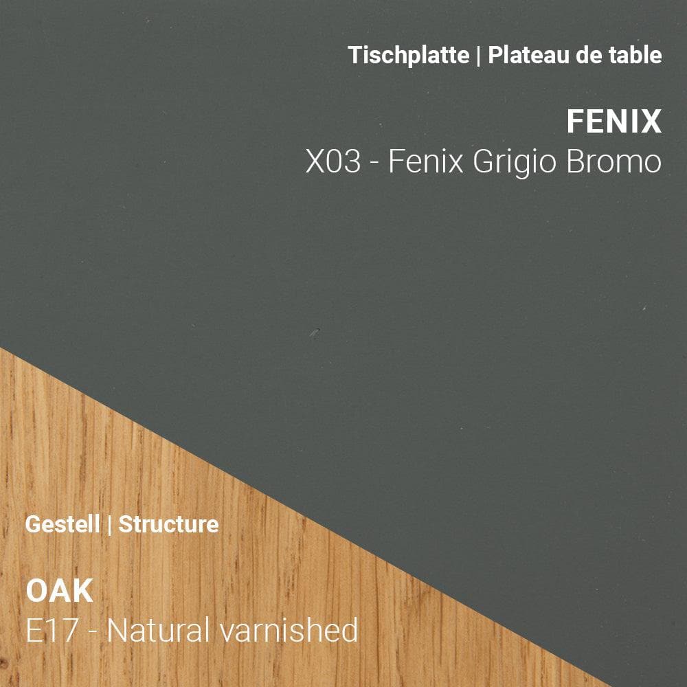 Esstisch TRAVA T2200 - Fenix & Eiche _ Mobitec _SKU T2200-E17-X03-160/160