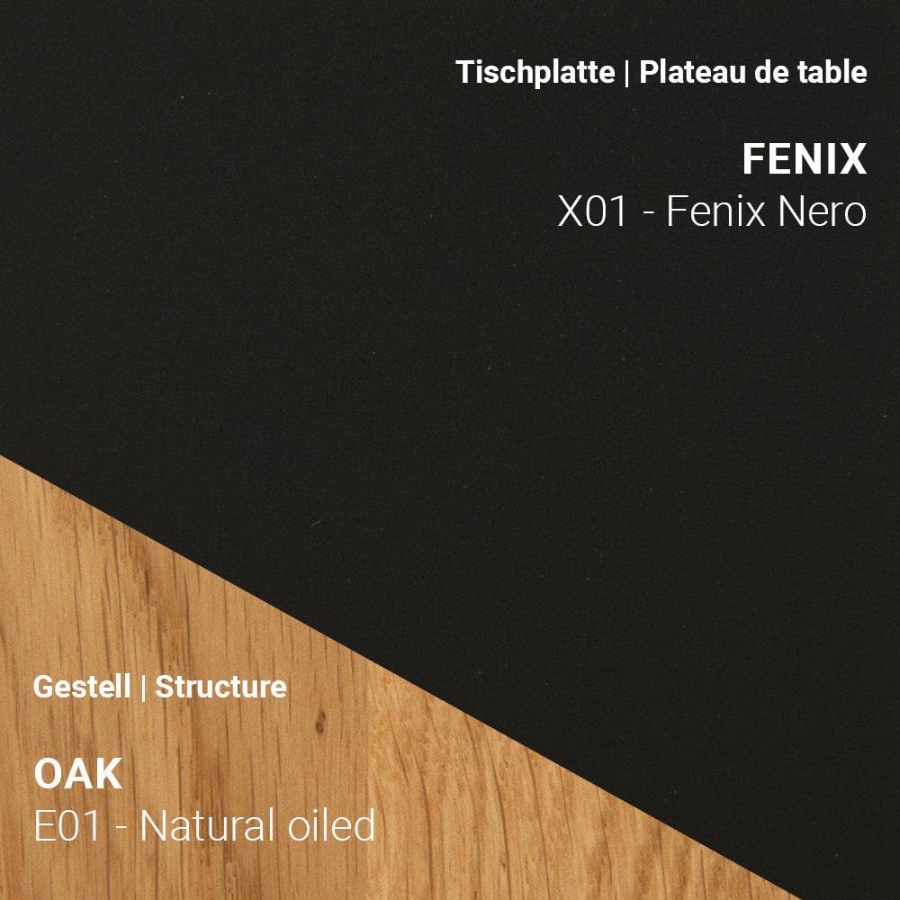 Esstisch TRAVA T2200 - Fenix & Eiche _ Mobitec _SKU T2200-E01-X01-160/160