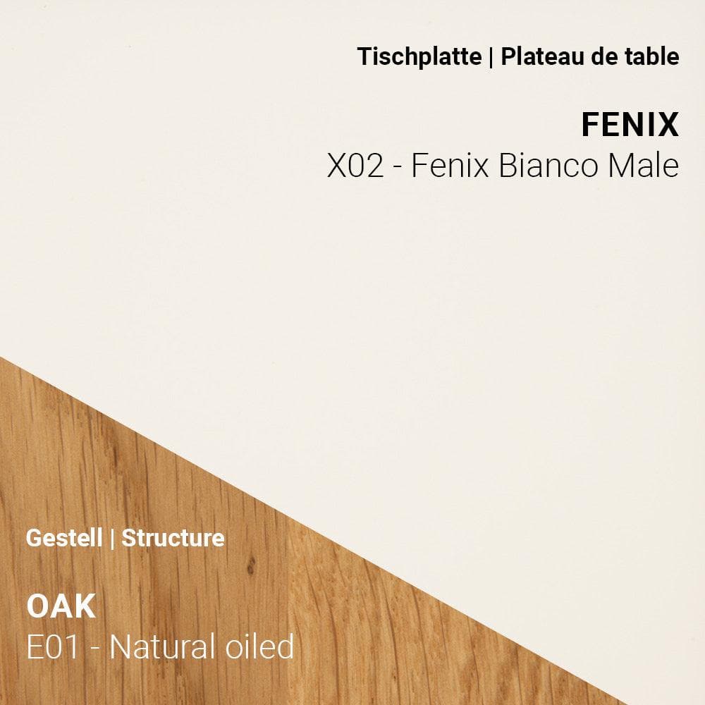 Esstisch TRAVA T2000 - Fenix & Eiche _ Mobitec _SKU T2000-E01-X02-120