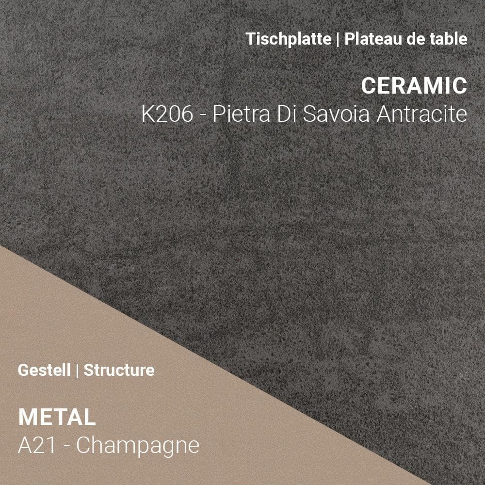 Ausziehtisch TERRA T0401 - Keramik _ Mobitec _SKU T0401-K206/A21_90x160/260