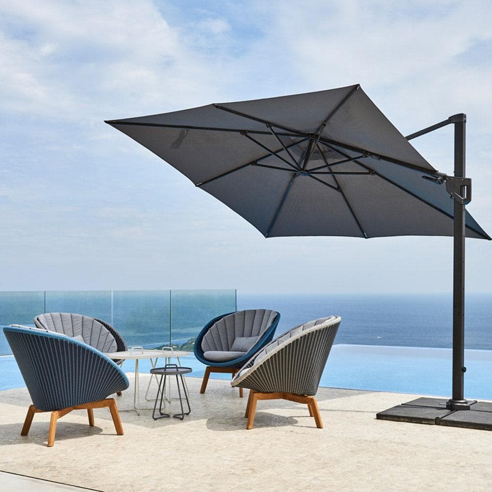 Cane-line PARASOLS Hyde Luxe Hanging Sonnenschirm - 3x4 Silver - Original Homestories