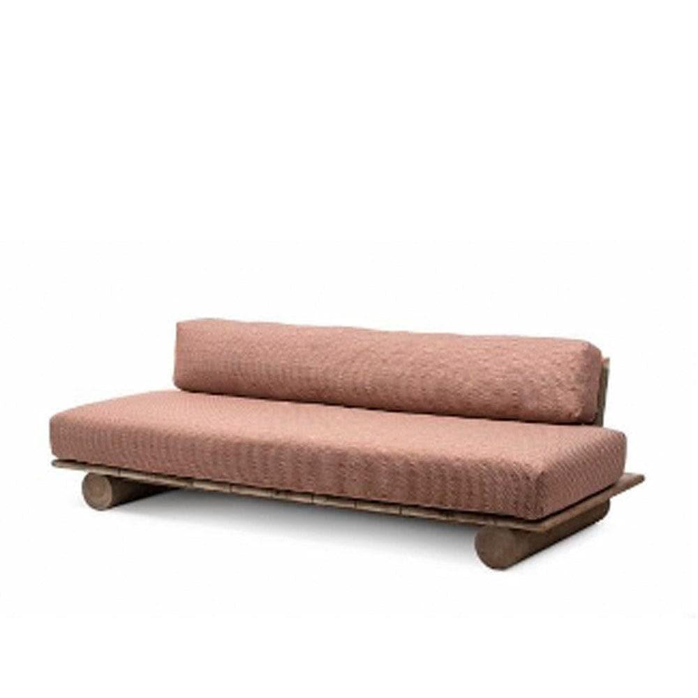 Gartensofa EDGE von Gommaire – modernes Outdoor-Sofa aus recyceltem Teakholz mit wetterfesten Polstern, perfekt für Terrasse oder Gartenlounge