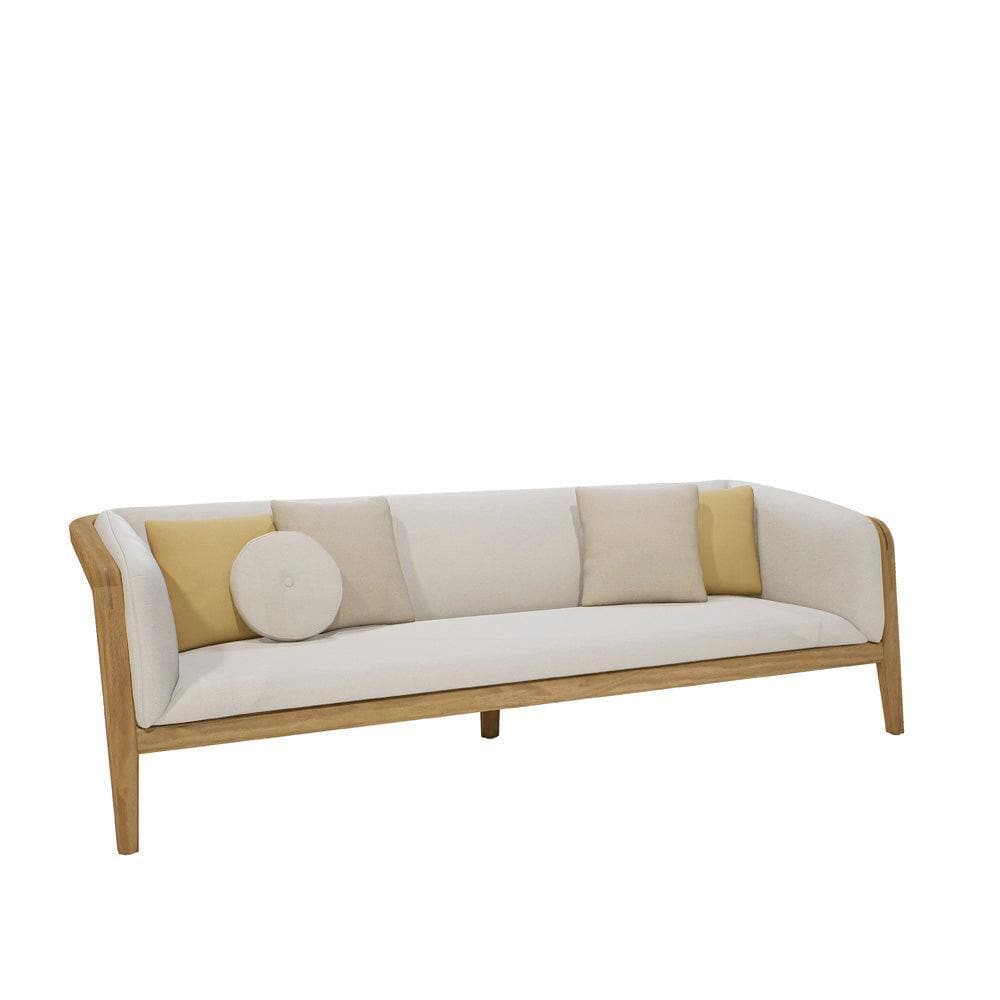 Manutti SUNRISE 3 Sitzer Gartensofa - Teakholz / Salty White - Original Homestories